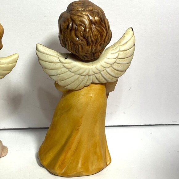 Vintage Christmas Homco Angel Figurines Playing Musical Instruments - Picture 10 of 13